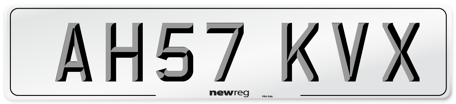 AH57 KVX Number Plate from New Reg
